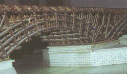 Detaliu macheta podul lui Traian